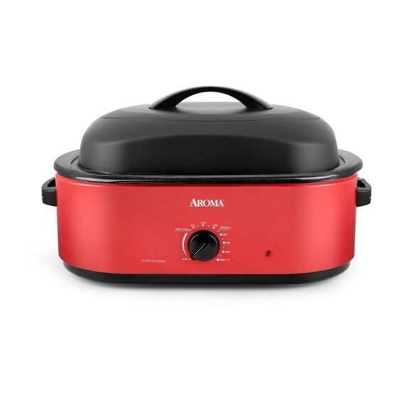 AROMA 18Qt. Turkey Roaster Oven with High-Dome Lid New - Picture 4 of 6